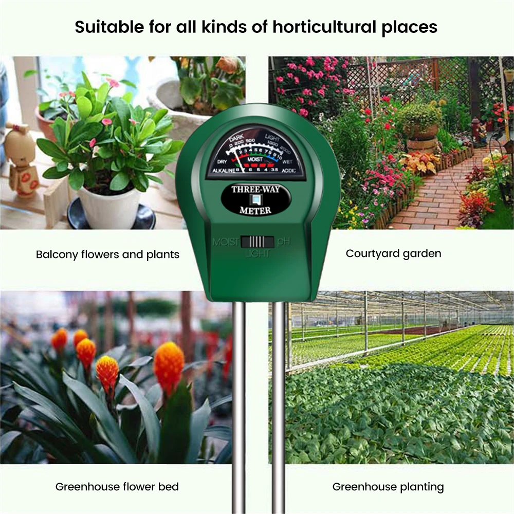 Ph Ec Meter Hydroponic - 3 in 1 Soil Tester Moisture
