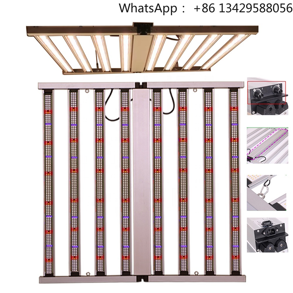 Led Grow Light 1000W Full Spectrum - 8 Bars Samsung Dimmable Hydroponic Full