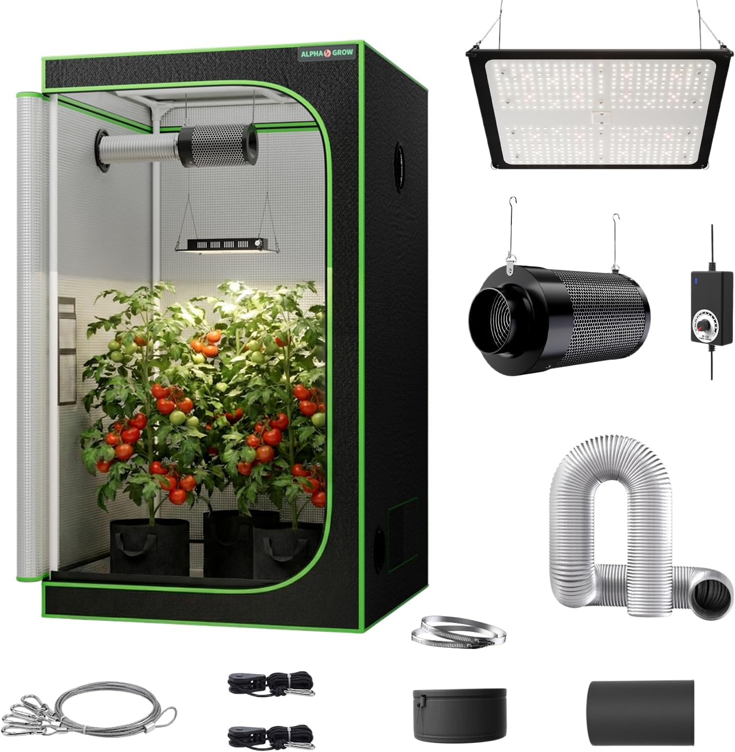 Grow Tent 4X4 Mylar - 4x4 Complete Grow Tent Kit with
