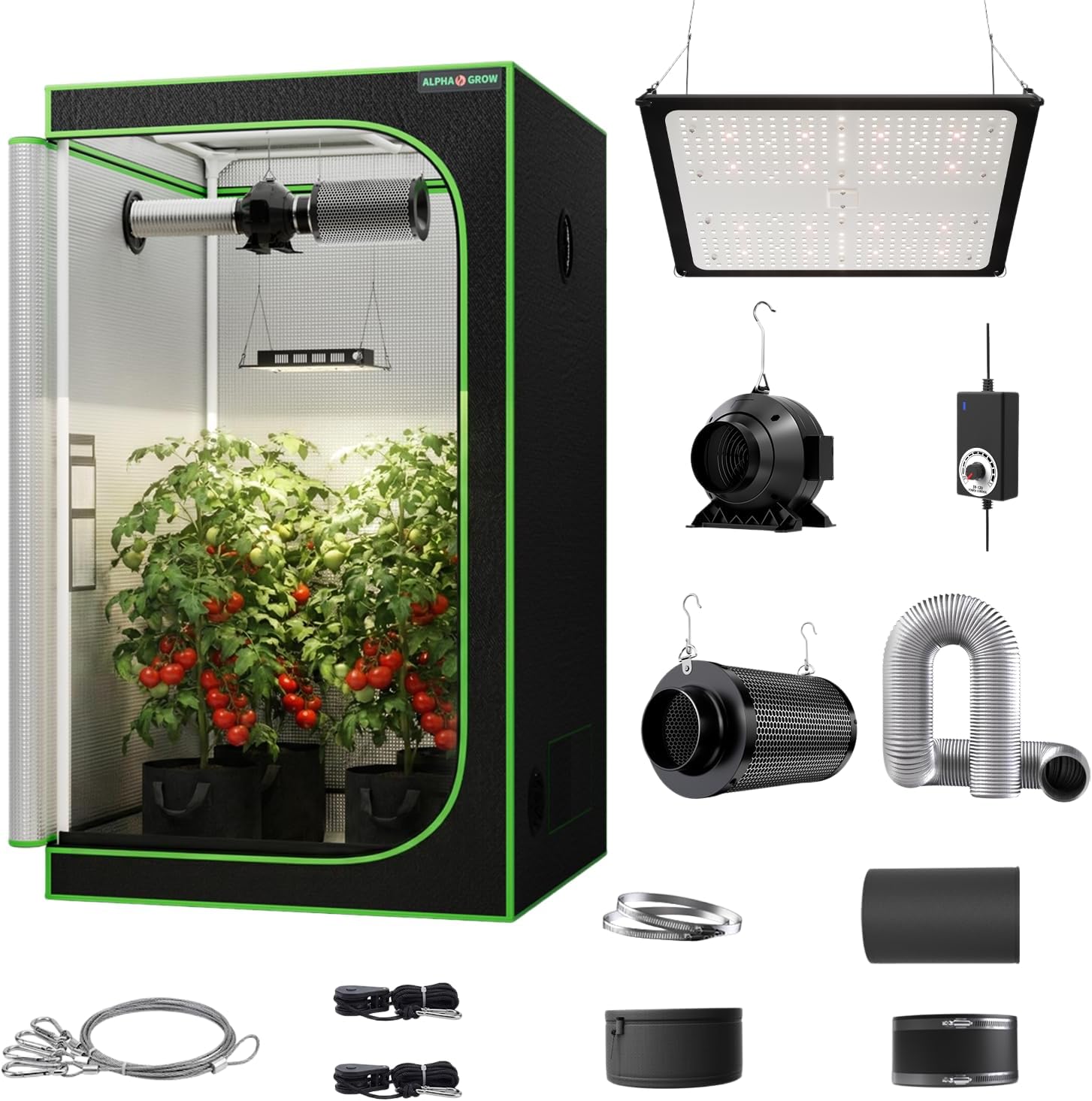 Grow Tent 4X4 Mylar - 4x4 Complete Grow Tent Kit with