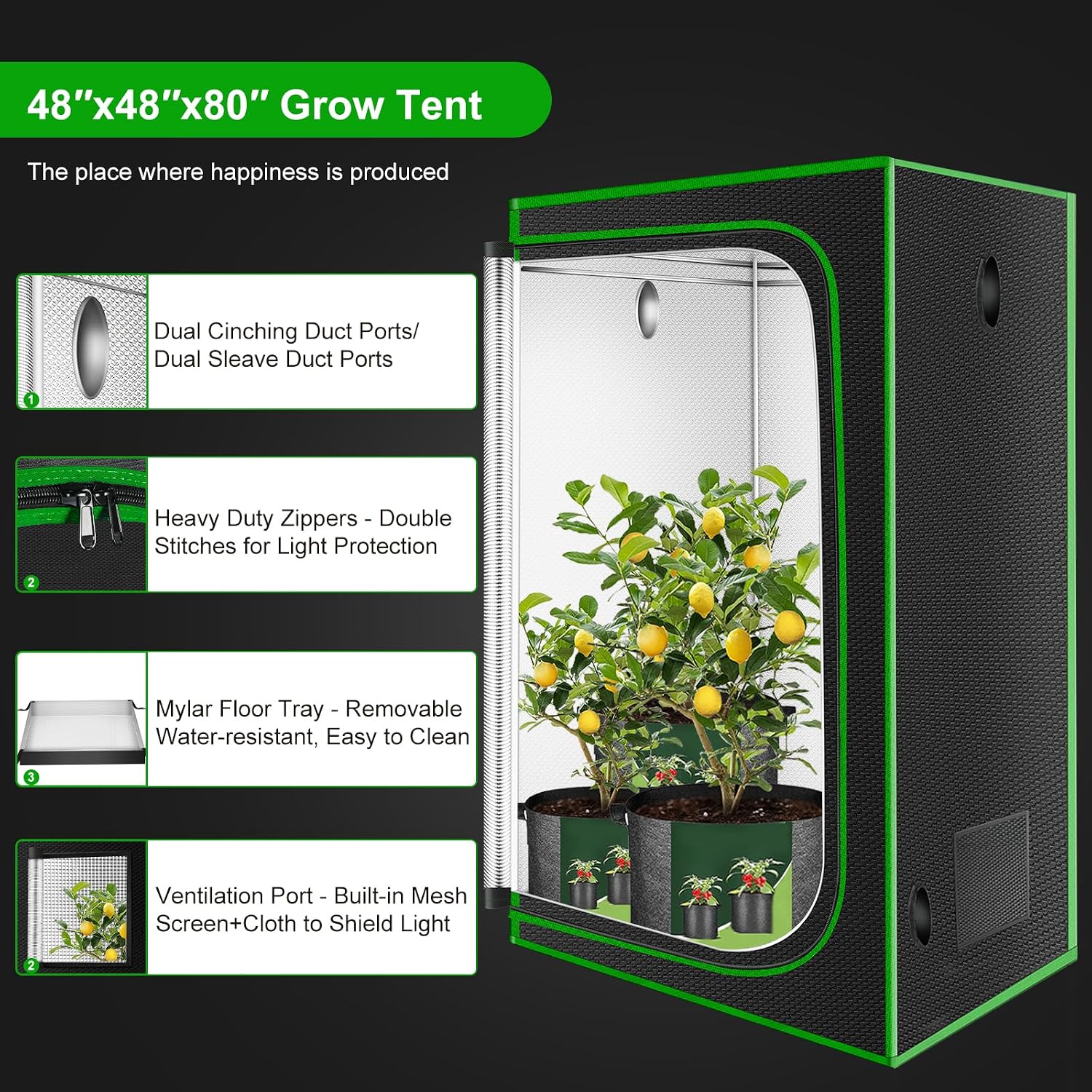 4x4 Hydroponic Indoor Plant Gr - đánh giá và giá Grow Tent 4X4 Mylar