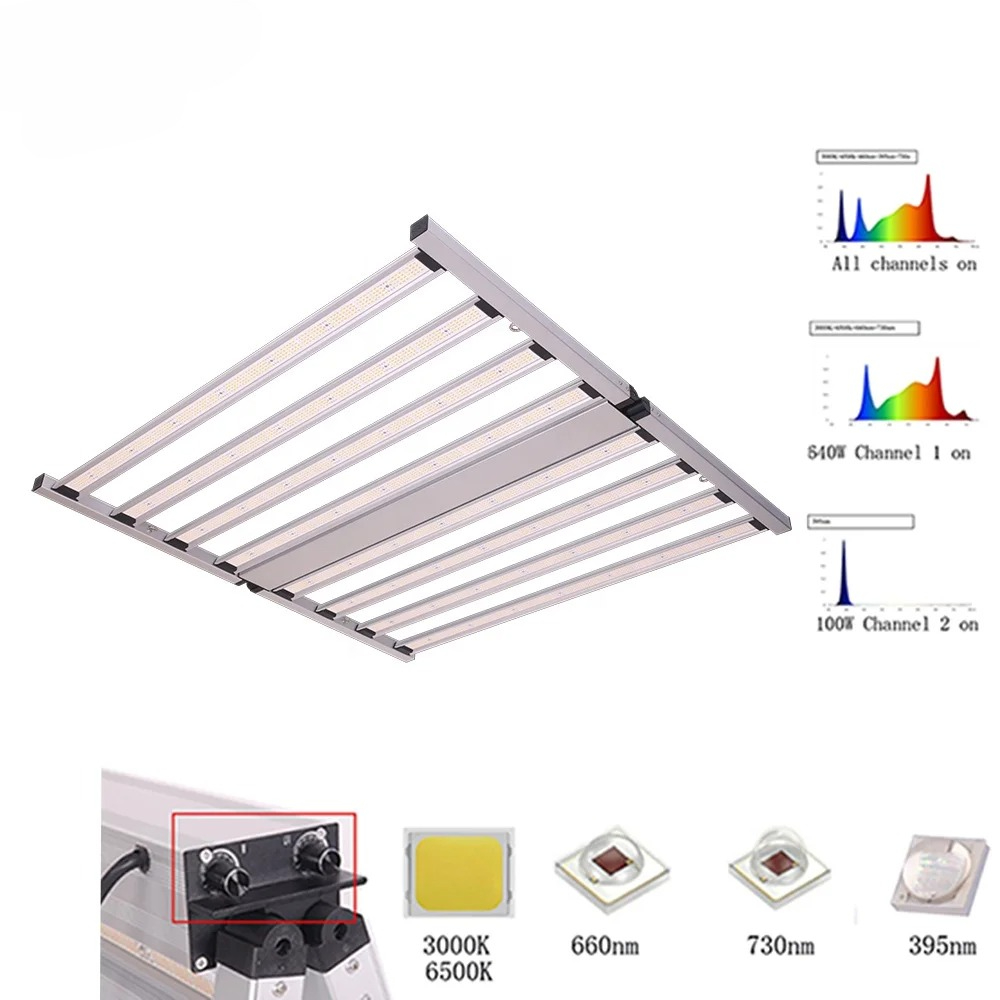 8 Bars Samsung Dimmable Hydrop - đánh giá và giá Led Grow Light 1000W Full Spectrum