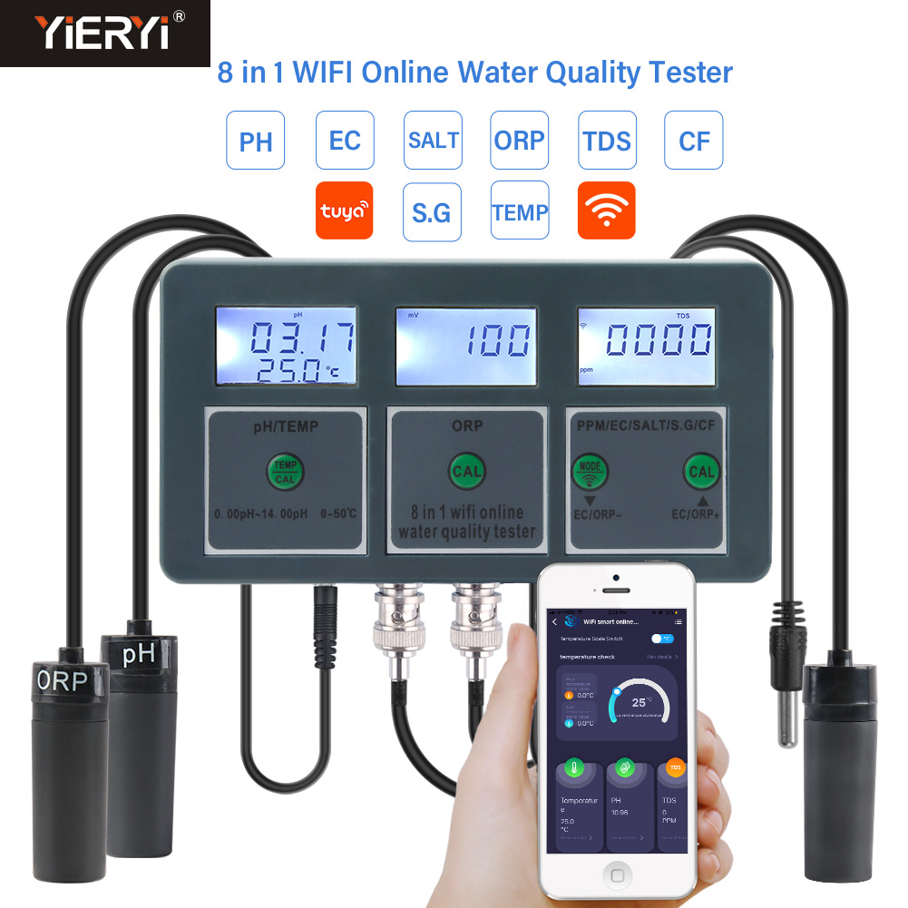 WiFi Tuya Thông Minh PH Meter  - đánh giá và giá Ph Ec Meter Hydroponic