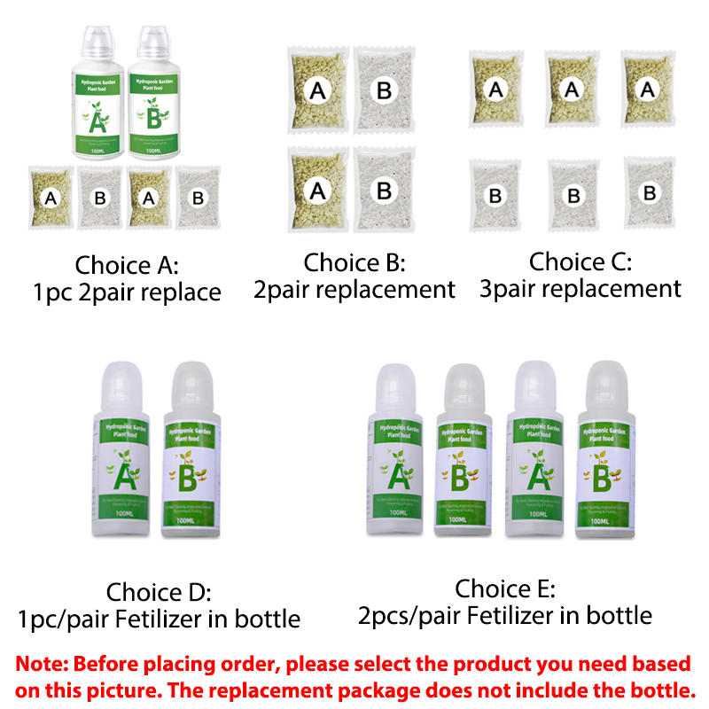 Bộ phân bón AB hai thành phần, - đánh giá và giá Hydroponic Nutrient A B Set