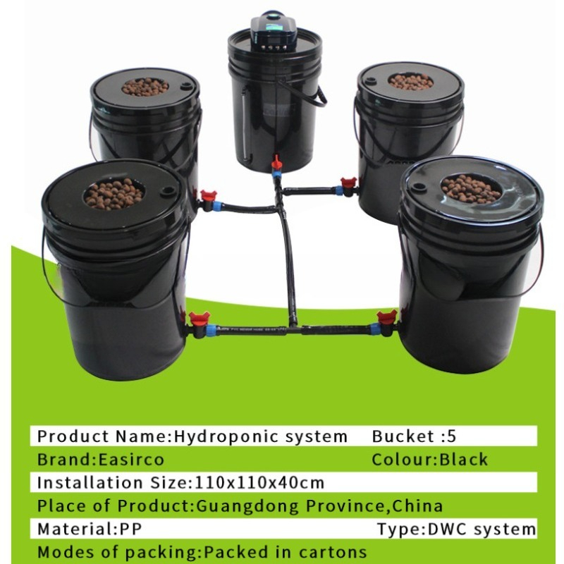 1+4 Bucket DWC Hydroponic Syst - đánh giá và giá Deep Water Culture Kit