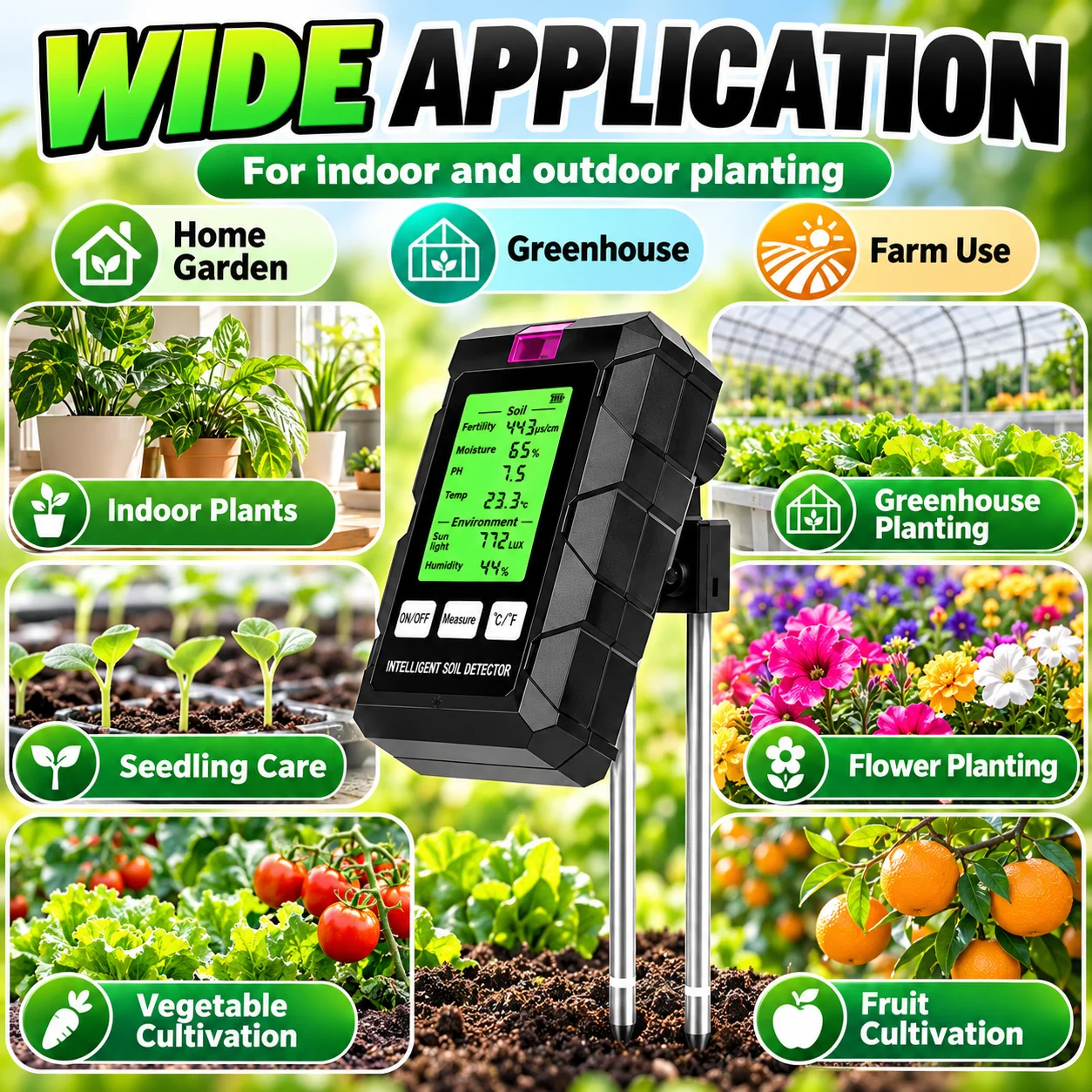 6-in-1 Soil Tester Digital Soi - đánh giá và giá Ph Ec Meter Hydroponic