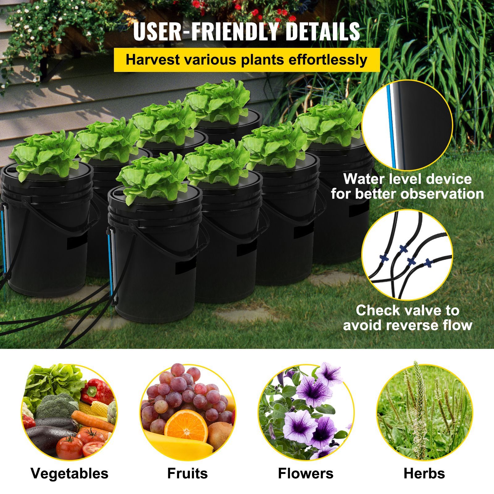 DWC Hydroponic System, 5 Gallo - đánh giá và giá Dwc Bucket System 5 Gallon