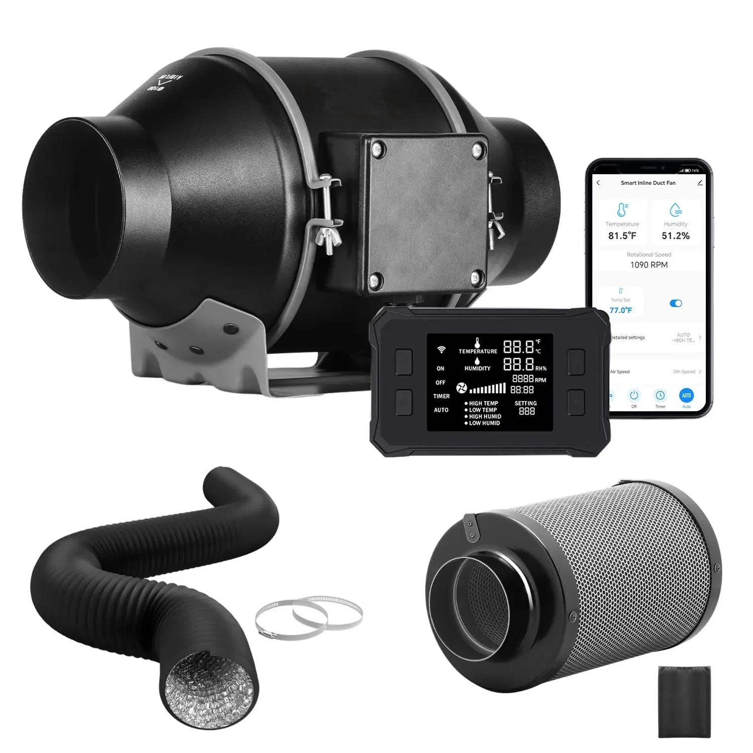 2024 Alexa 8 inch APP Smart In - đánh giá và giá Inline Duct Fan 8 Inch