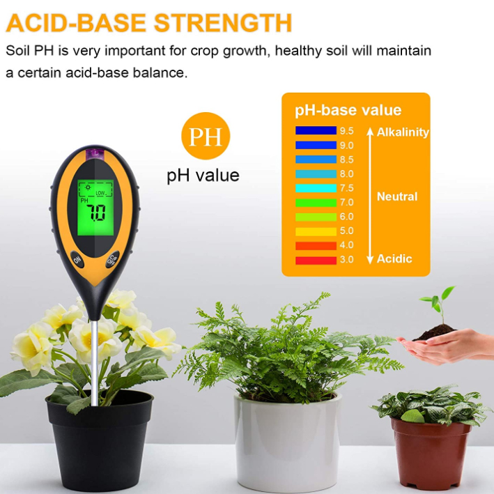 4 in 1 PH Light Temp Moisture  - đánh giá và giá Ph Ec Meter Hydroponic