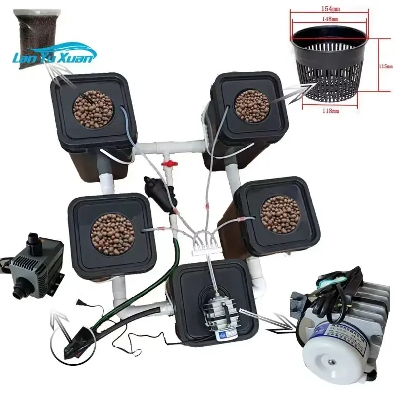 for 5 Bucket RDWC Hydroponic S - đánh giá và giá Deep Water Culture Kit