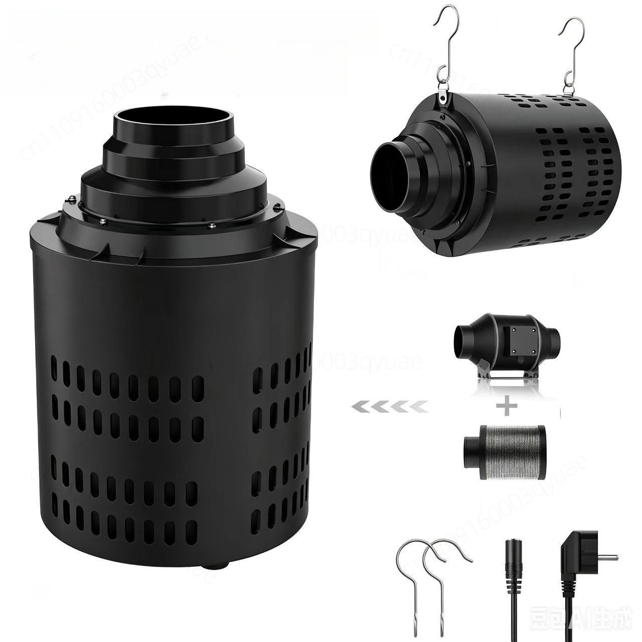 6 Inch EC Integrated Duct Fan  - đánh giá và giá Carbon Filter Grow 6 Inch