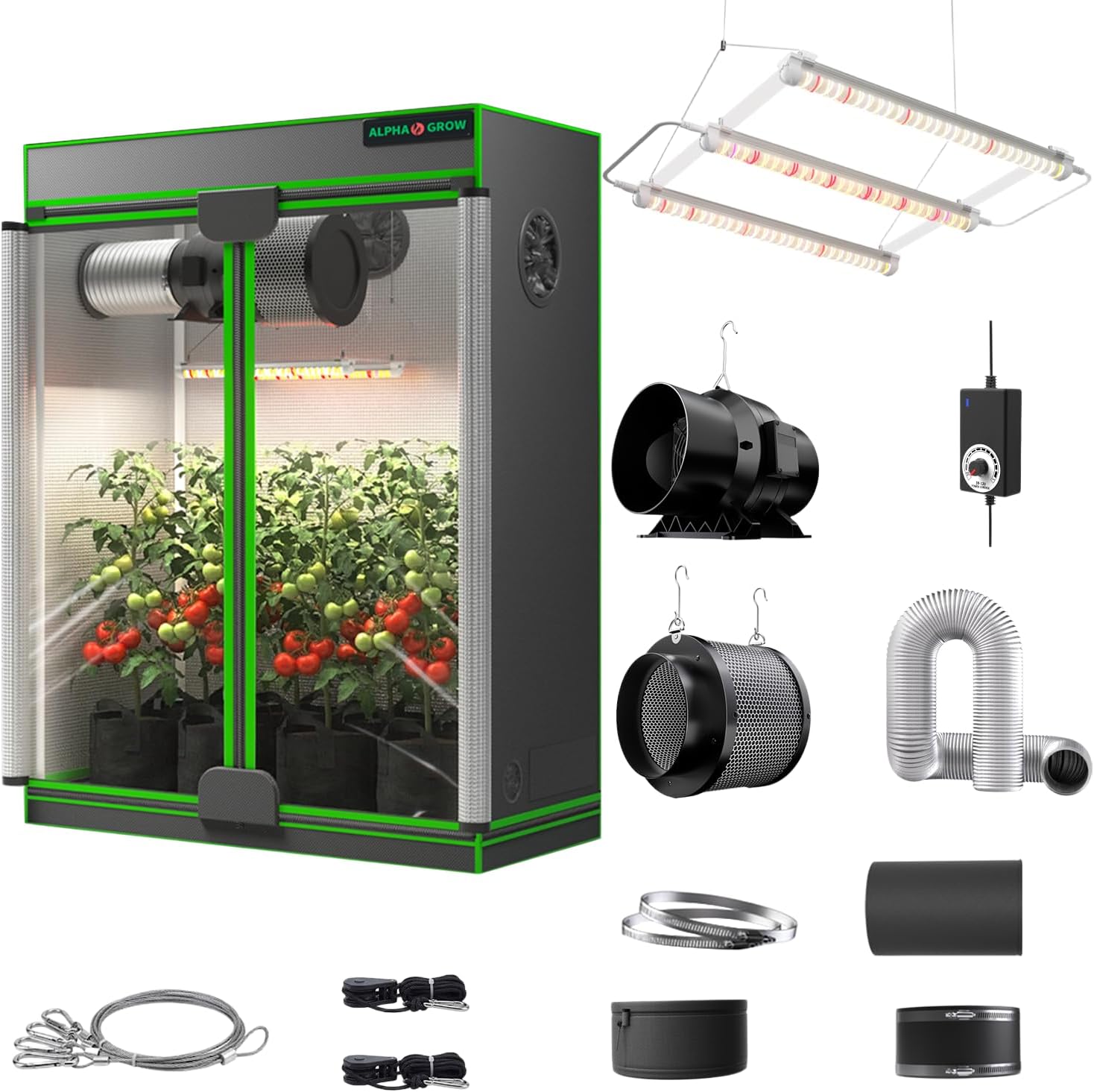 2x4 Complete Grow Tent Kit, 48 - đánh giá và giá Carbon Filter Grow 6 Inch