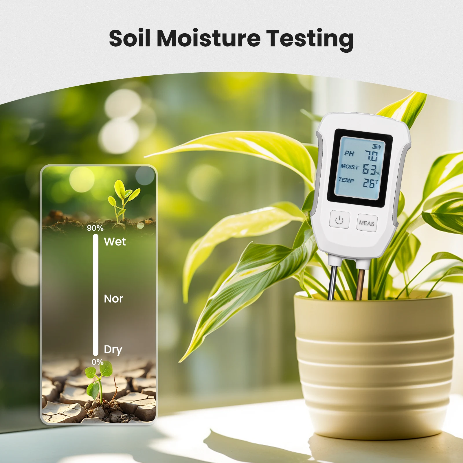 MOES 3 in 1 Soil PH Detector T - đánh giá và giá Ph Ec Meter Hydroponic