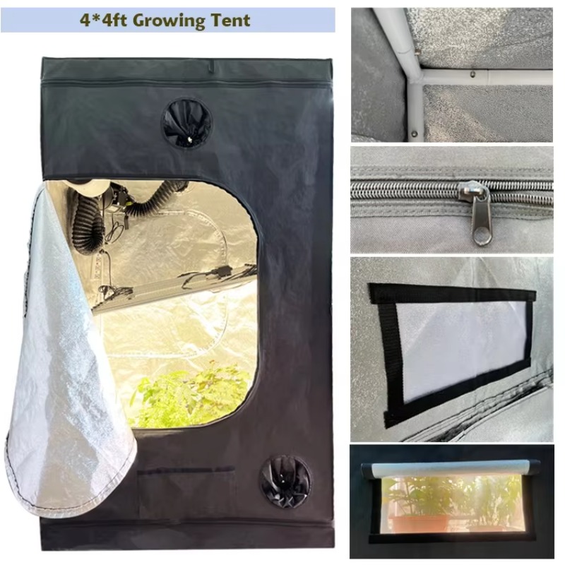 4x4 Growing Tent Complete Kit  - đánh giá và giá Carbon Filter Grow 6 Inch