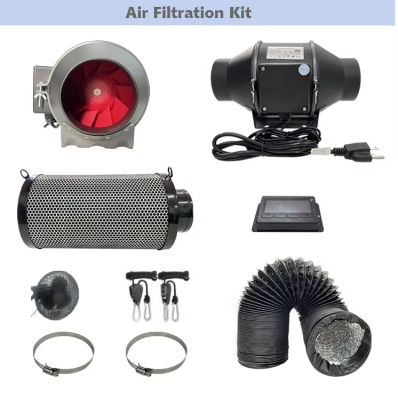4x4 Growing Tent Complete Kit  - đánh giá và giá Carbon Filter Grow 6 Inch