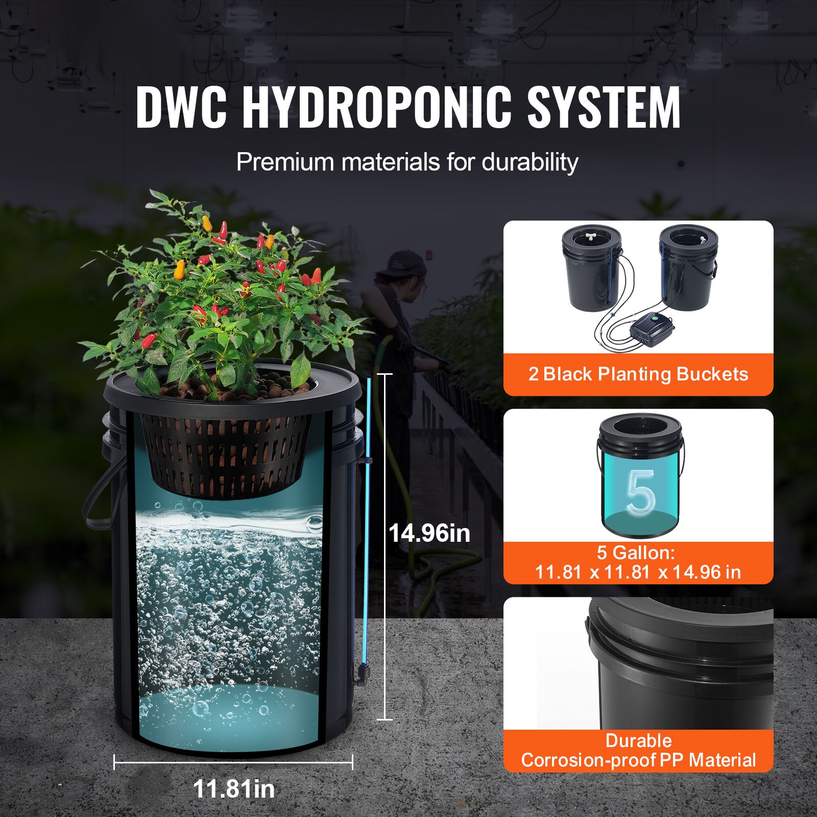 DWC Hydroponics Grow System, H - đánh giá và giá Dwc Bucket System 5 Gallon