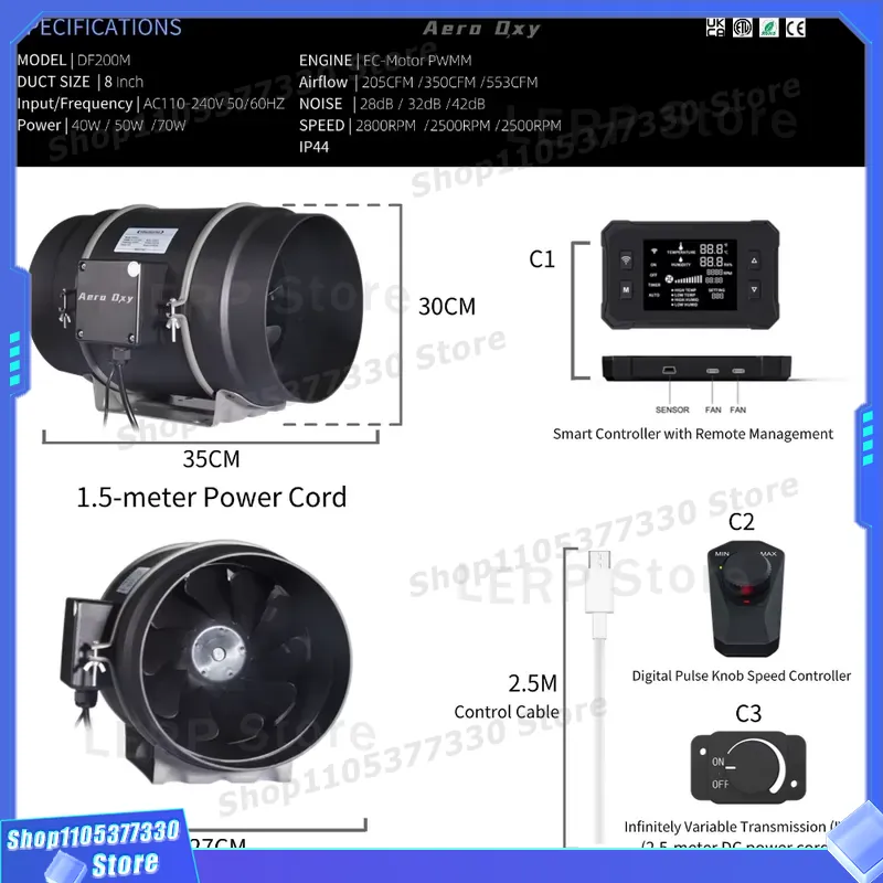 200mm 8 Inch Inline Duct Fan w - đánh giá và giá Inline Duct Fan 8 Inch