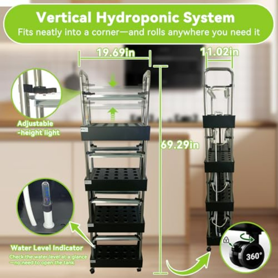 Indoor hydroponics growing sys - đánh giá và giá Hydroponic Tower Garden
