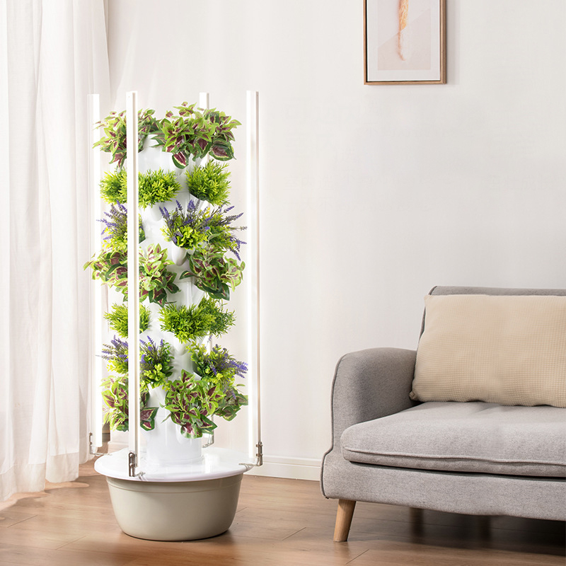 With Led Grow Light Space Tree - đánh giá và giá Hydroponic Tower Garden